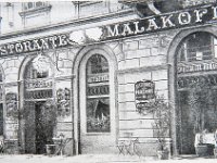 1905 ristorante Malakoff  corso Vittorio Emanuele 25 risale al 1856, chiuso nel 1928.